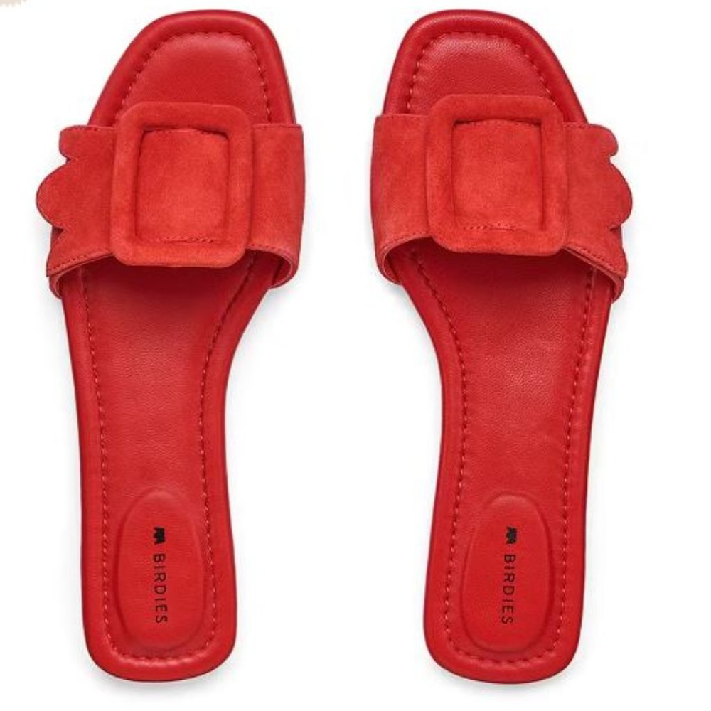 Birdies - The Kiwi Sandal - Size 9 - Tomato Suede - NWT $130